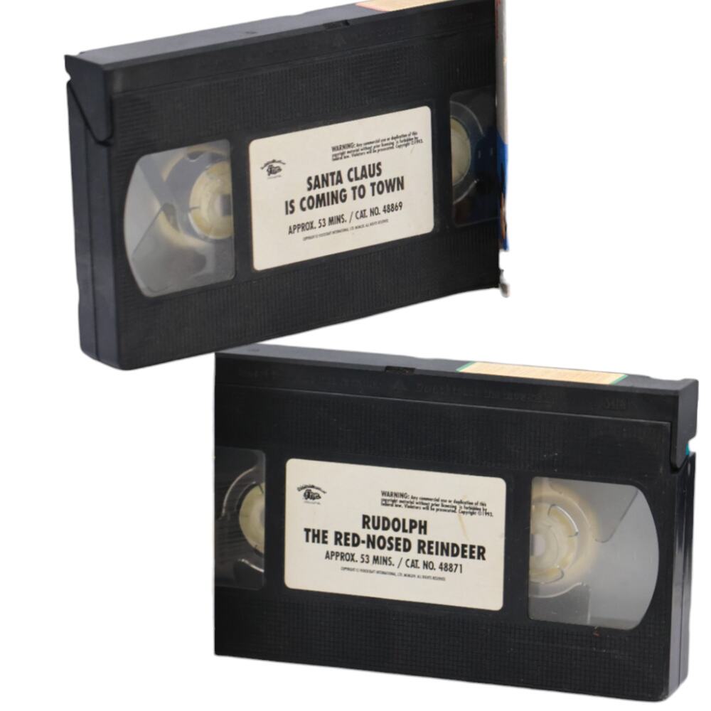 Rudolph & Santa Claus is Coming to Town Xmas Christmas VHS Tapes